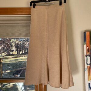 Zara Wool-Blend Midi Skirt